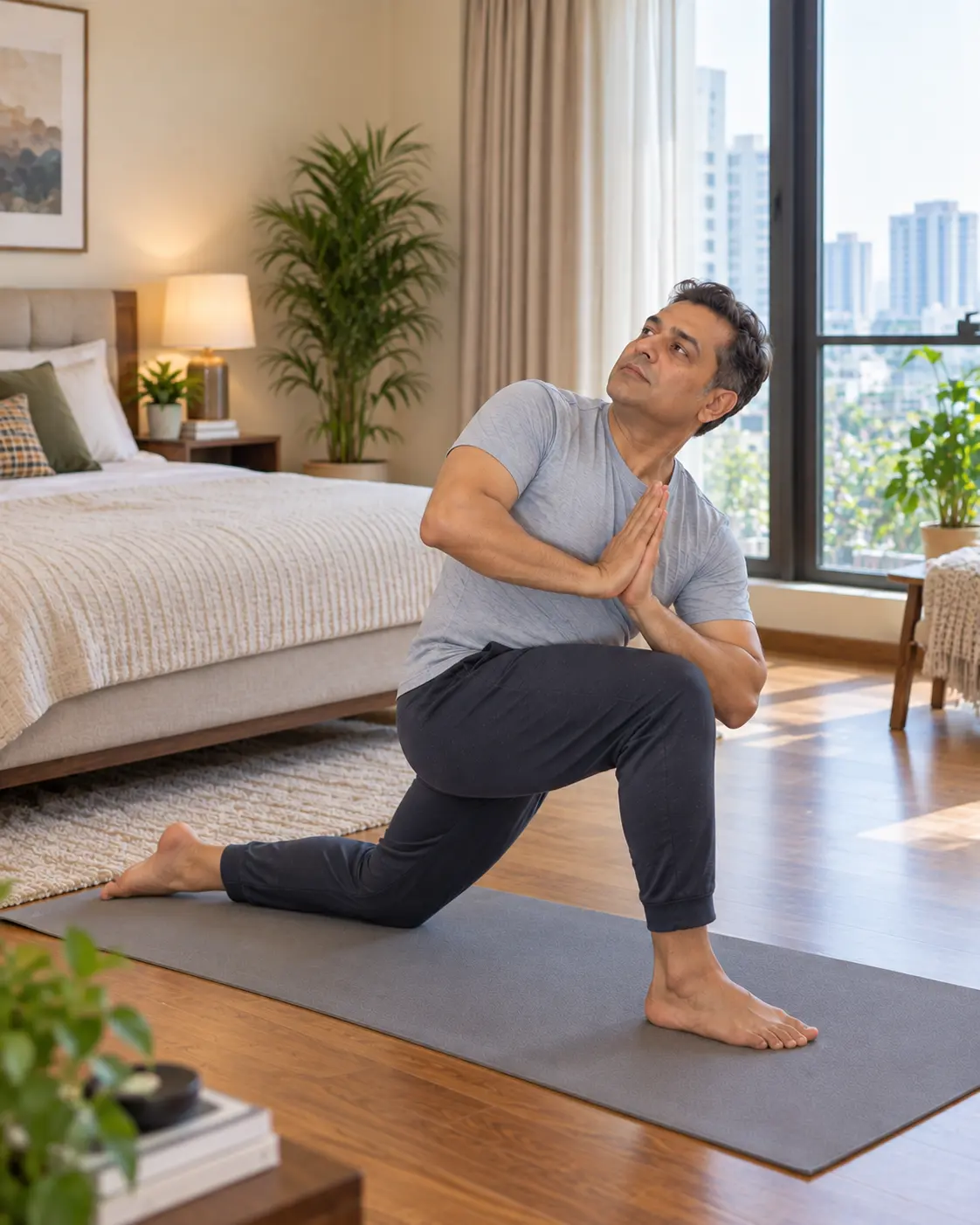 One-on-one yoga session at home in Delhi NCR